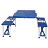 Camping Picnic Table Set with 4 Seats with Umbrella