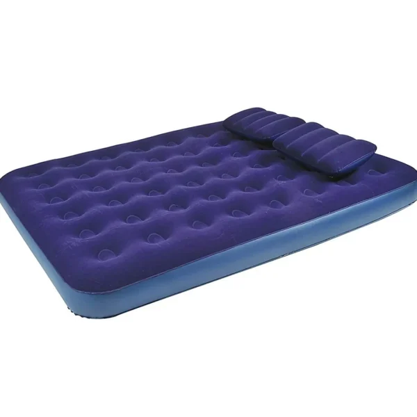 Double Size Flocked Air Bed with 2 Pillows
