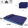 Double Size Flocked Air Bed with 2 Pillows