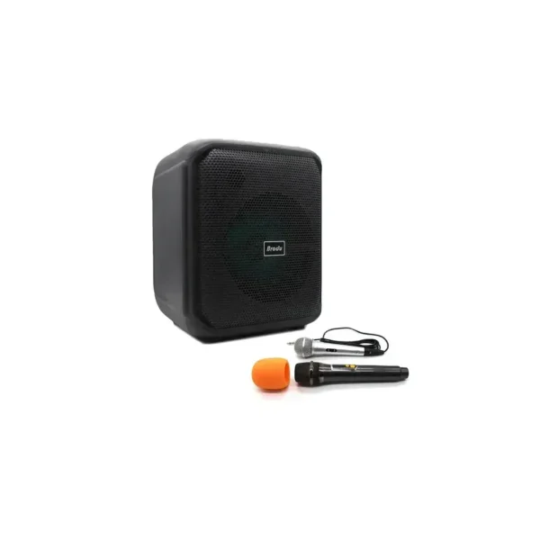 Brodu BTS-1740 8 inch karaoke Bluetooth speaker with dual wireless microphones in Sri Lanka