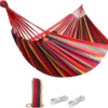 Portable red camping hammock for 1 and 2 persons outdoor use in Sri Lanka