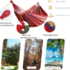 Portable red camping hammock for 1 and 2 persons outdoor use in Sri Lanka