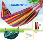 Portable red camping hammock for 1 and 2 persons outdoor use in Sri Lanka