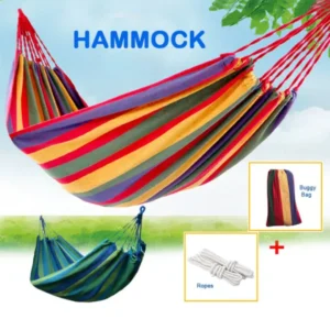 Portable red camping hammock for 1 and 2 persons outdoor use in Sri Lanka
